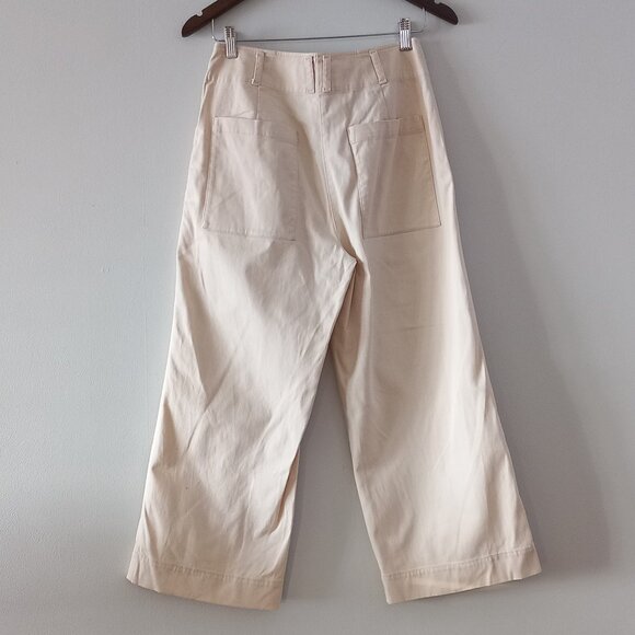 PROENZA SCHOULER WHITE LABEL cream cotton wide leg jeans - Picture 7 of 11